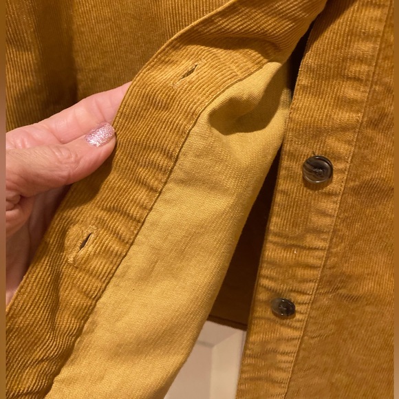 J.Crew Factory NWT Western Brandy Corduroy Shirt Jacket WM Size L Stretch - Picture 9 of 14